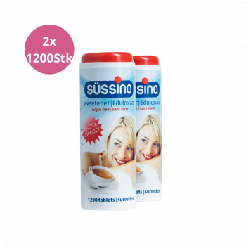 SÜSSINA – Süßstoff Tischspender 2er Pack: kalorienfrei, zuckerfrei, lactosefrei, vegan